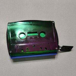 Fidelity Casset Player Style Wallet - Green and Purple